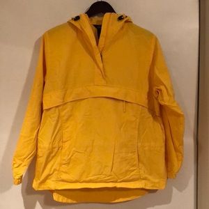 LLBean summer yellow nylon hoodie